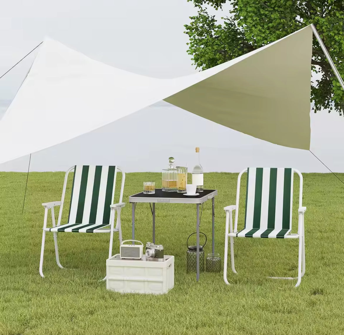 2 Sillas de Playa Plegable silla de camping silla Tumbona Silla acampada playa portátil para Piscina Jardín Playa