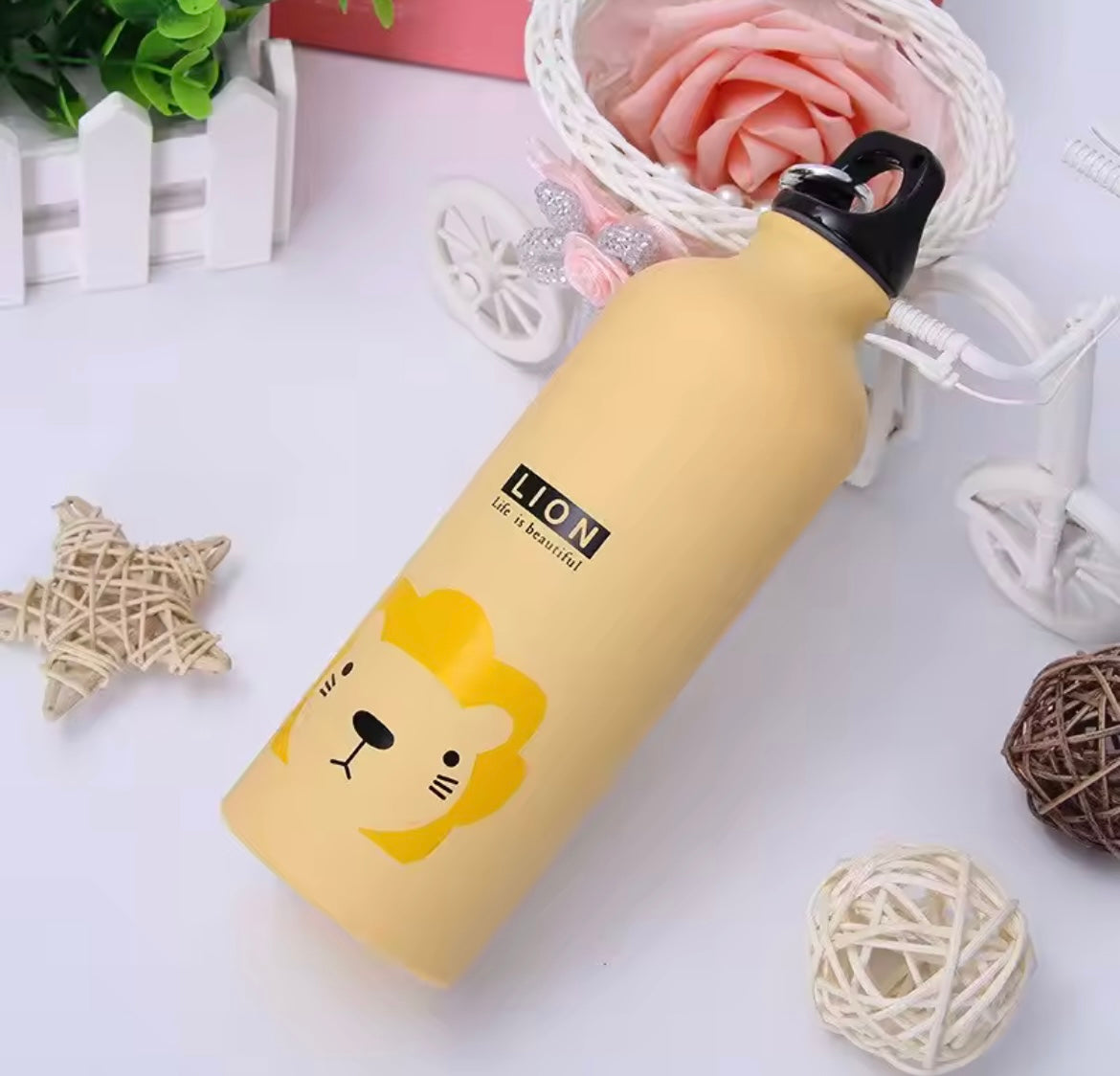 Botella de agua portátil para niños, regalo creativo de animales encantadores, deportes al aire libre, ciclismo, Camping, senderismo, bicicleta, escuela