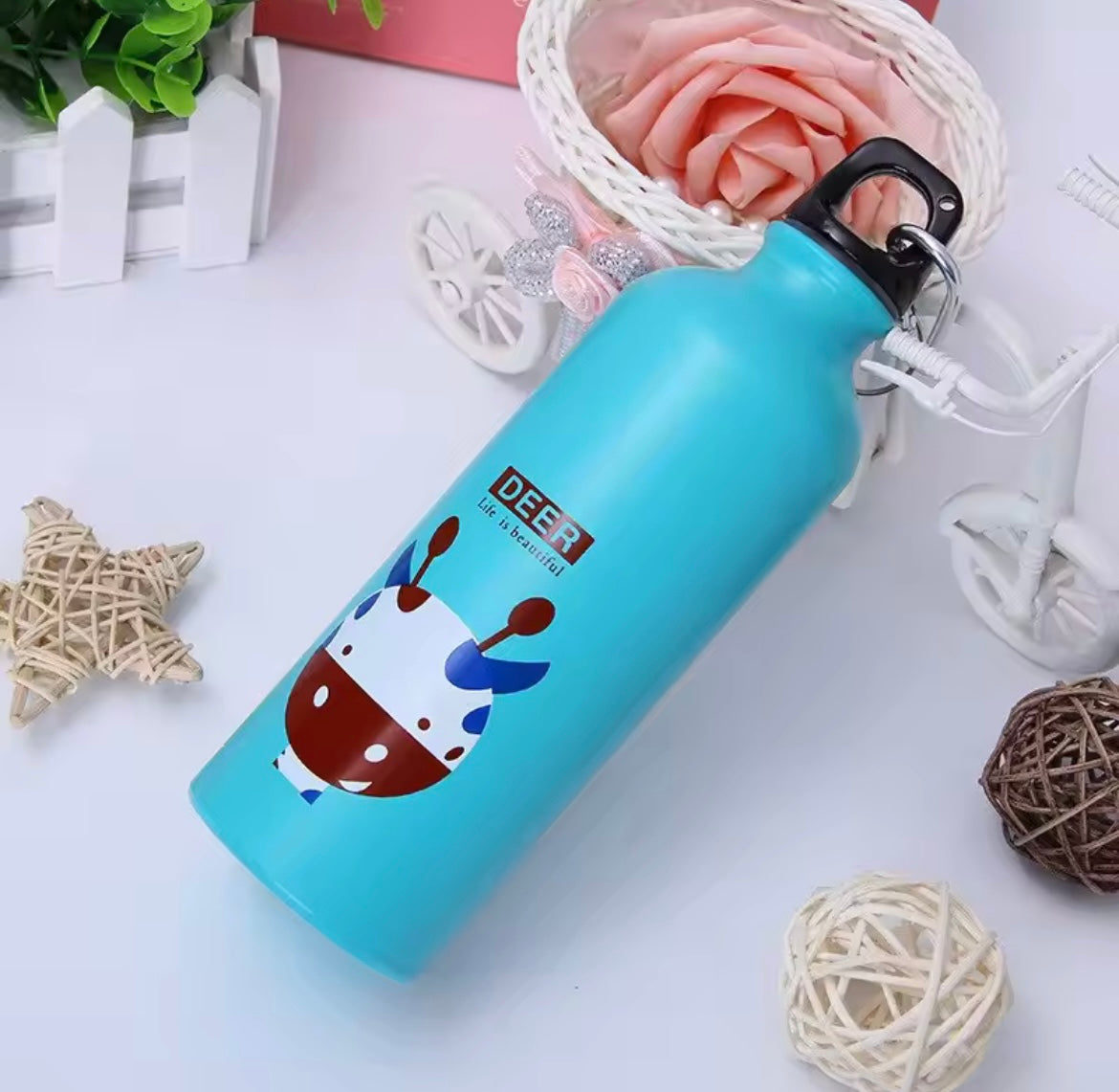 Botella de agua portátil para niños, regalo creativo de animales encantadores, deportes al aire libre, ciclismo, Camping, senderismo, bicicleta, escuela