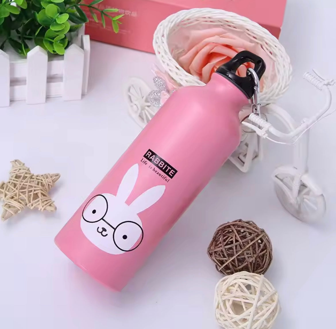 Botella de agua portátil para niños, regalo creativo de animales encantadores, deportes al aire libre, ciclismo, Camping, senderismo, bicicleta, escuela